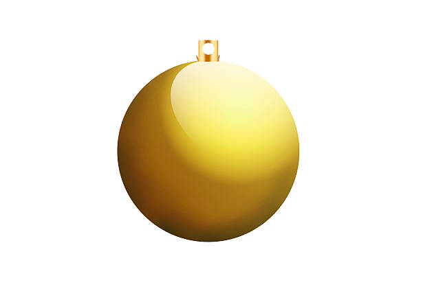 istock Golden christmas ball on white background 620950638