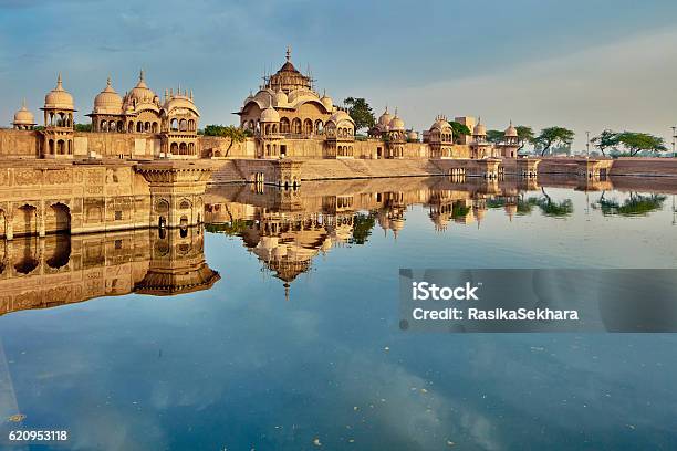 Kusum Sarovar Stock Photo - Download Image Now - Mathura City, Neasden Temple, Temple - Building