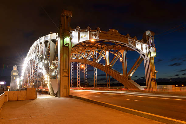 istock Bolsheokhtinsky bridge in St. Petersburg 620953182
