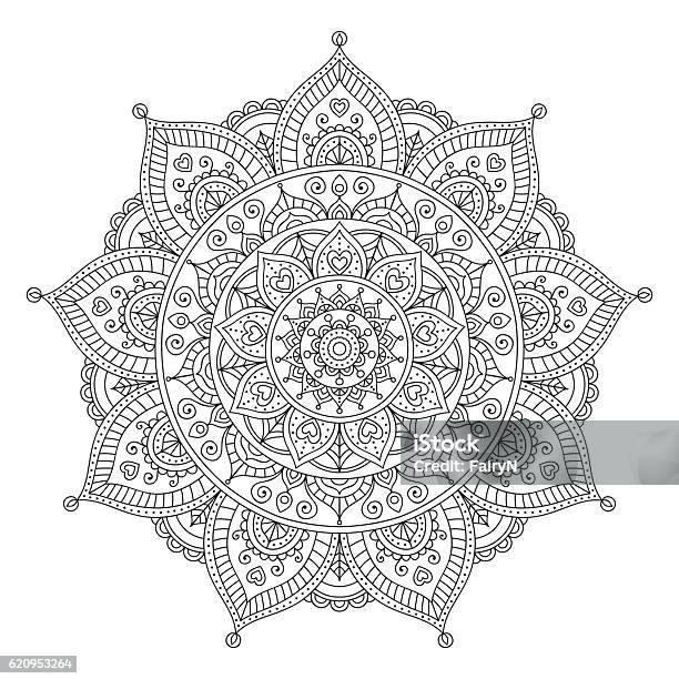 Color Doodle Mandala Stock Illustration - Download Image Now - Mandala, Pattern, Culture of India