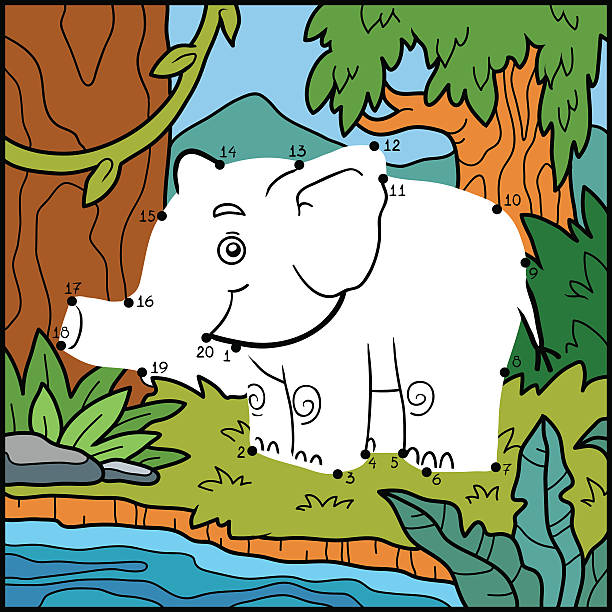 Color The Elephant Using Code Examples 100+ Elephant Color Page Pictures Stock Illustrations, Royalty-Free ...
