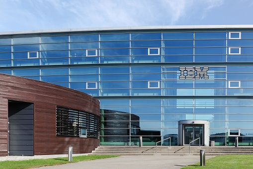 Aarhus, Denmark - September 11, 2016: IBM building and office in Aarhus, Denmark. International Business Machines Corporation commonly referred to as IBM is an American multinational technology and consulting corporation