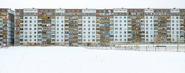 istock Modern house in Riga by smowing winter 620960326