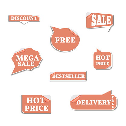 Top Bright Label Set Of Bright Labels Vector Illustration Stock Illustration - Download ...
