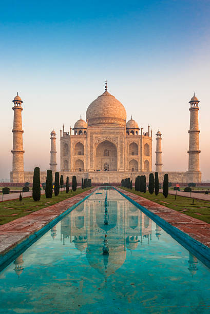 Taj Mahal, Agra, Índia - fotografia de stock
