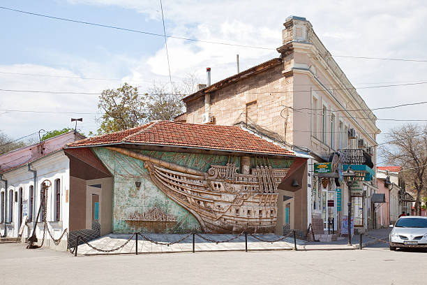 Feodosiya. House writer Alexander Grin Feodosiya, Ukraine - May 7, 2009: House-museum of Russian Romantic writer and poet Alexander Grin feodosiya stock pictures, royalty-free photos & images