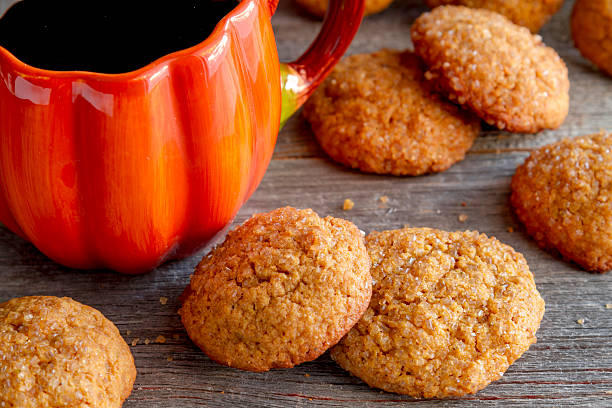 Homemade Pumpkin Spice Cookies stock photo