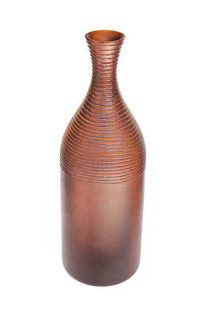 istock Brown Vase bottle shaped isolated on white background 620969688