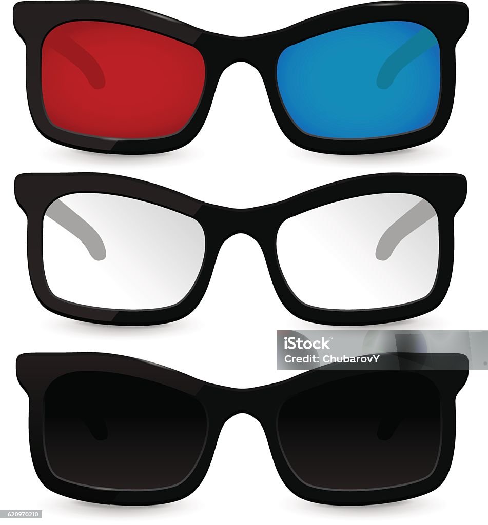 roterende Natur Halvtreds Set Of Glasses Eyeglasses Sunglasses 3d Glasses For Cinema Stock  Illustration - Download Image Now - iStock
