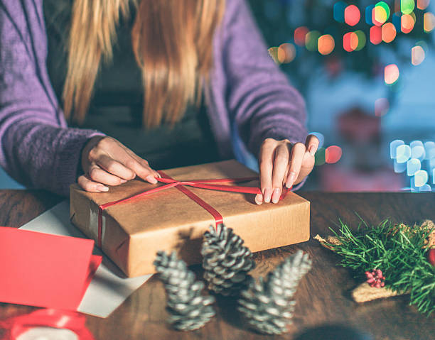 istock Finishing up Christmas gifts 620975352