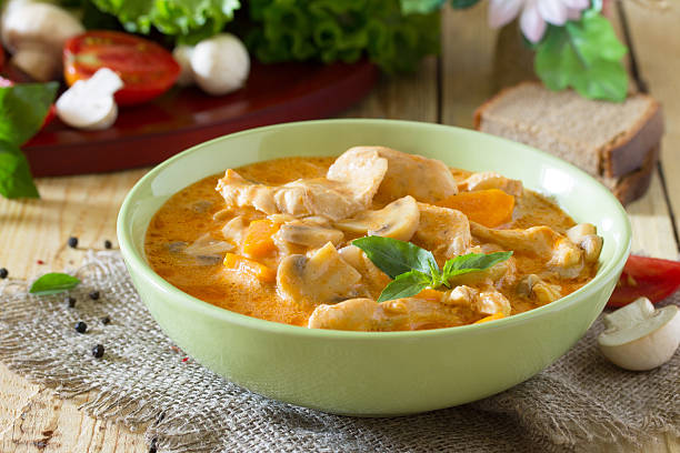 istock Traditional hot ragout with meat and mushrooms 620975962