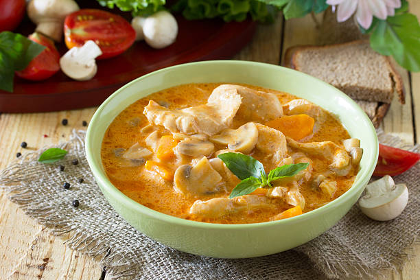 istock Traditional hot ragout with meat and mushrooms 620976030