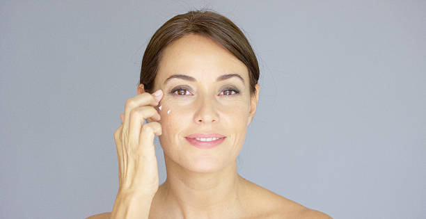 istock Front close up view on woman touching eyebrow 620977826