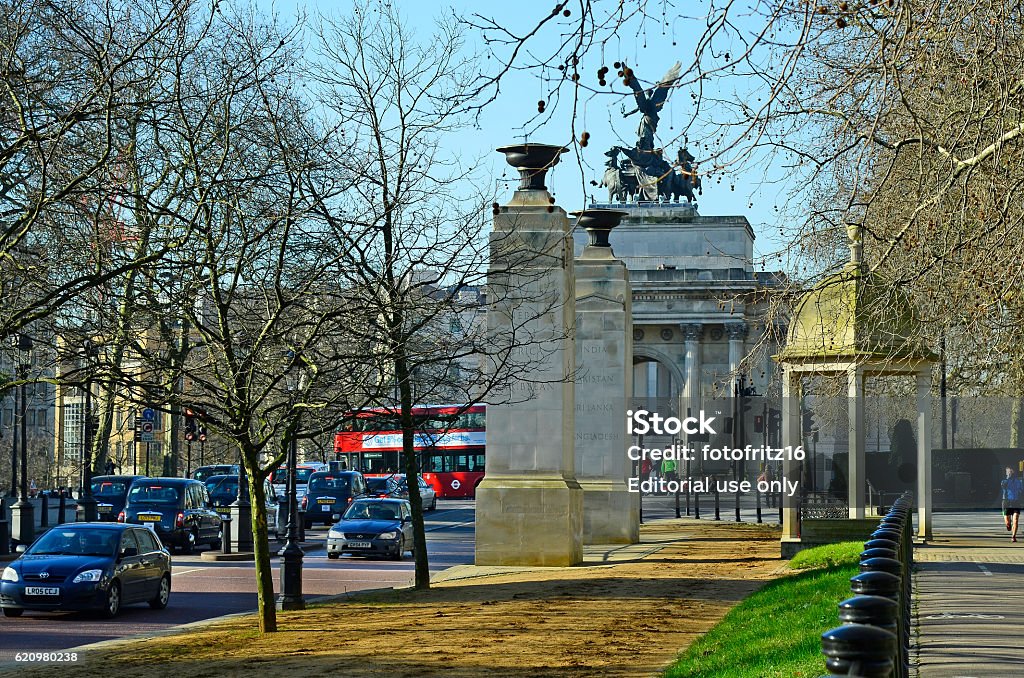 Reino Unido-Londres - Foto de stock de Arco Wellington royalty-free