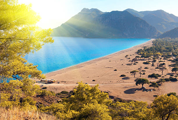 Beach at Mediterranean sea. Cirali, Turkey. Beach at Mediterranean sea. Cirali Turkey cirali stock pictures, royalty-free photos & images