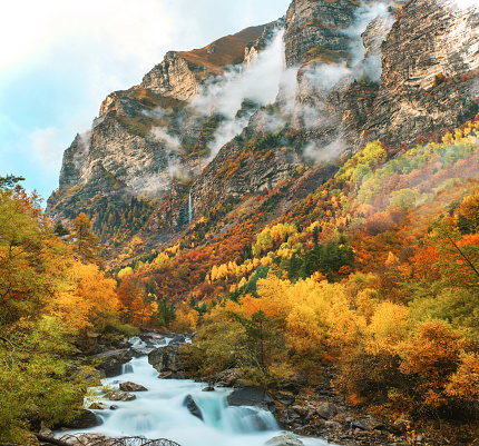 autumn in france in Alpes.
