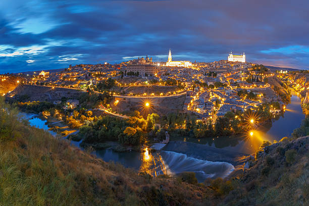 Night in the ancient city of Toledo, Spain.