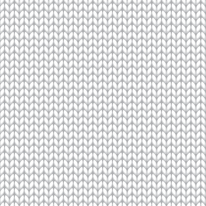 White Knitted Sweater Material Seamless Pattern