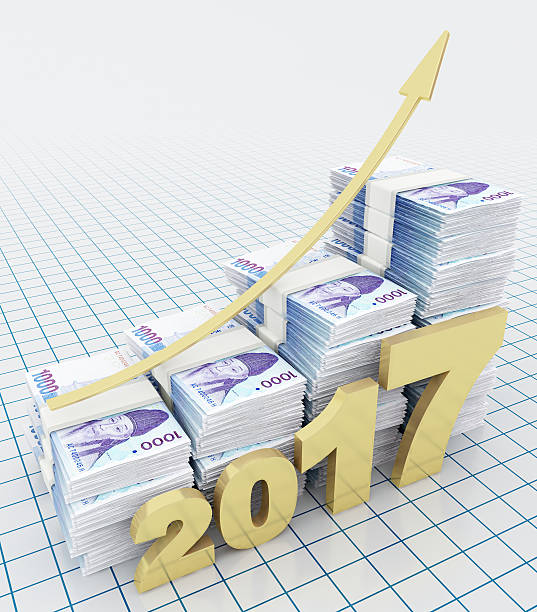 istock Increasing value of Korean Won in 2017 620990048