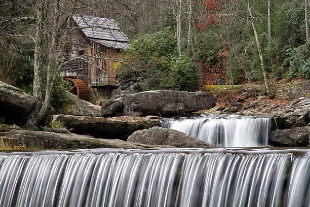 Photo of Gladecreek Gristmill with Waterfall in Foreground