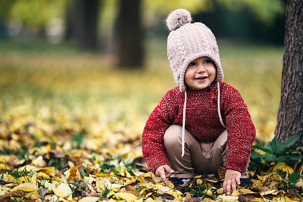 istock Cheerful cute child in the park 620993282