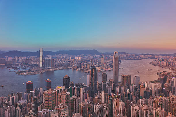 istock hk skyline view from the Victoria Peak. 620995514