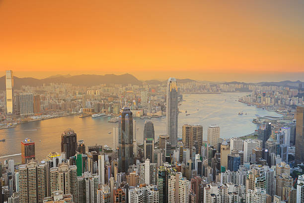 istock Kowloon island from Lugard load view point 620995590