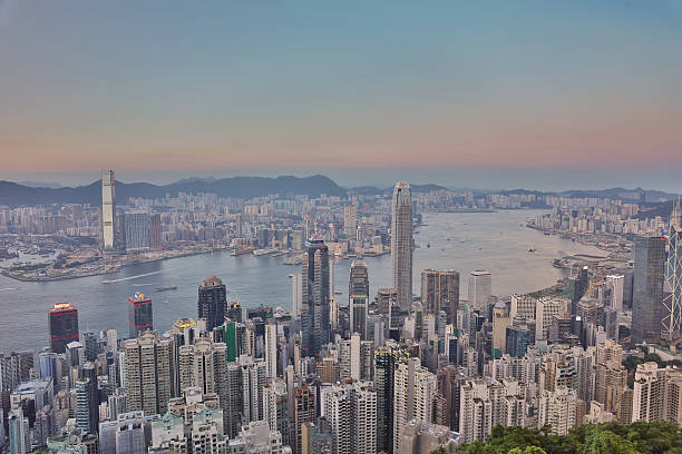 istock hk skyline view from the Victoria Peak. 620995722