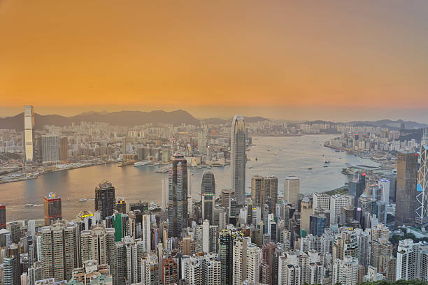 istock Victoria Harbor as viewed atop Victoria Peak 620996152