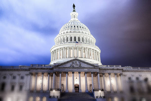 United States Capitol Building: Calm Before The Storm stock photo