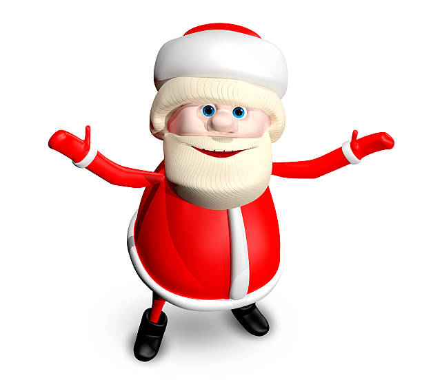 istock 3D Illustration Jolly Santa Claus 621103598