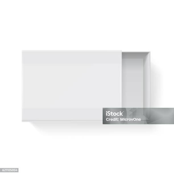 Blank Empty White Paper Packaging Matchbook Matchbox Isolated Vector Illustration Stock Illustration - Download Image Now