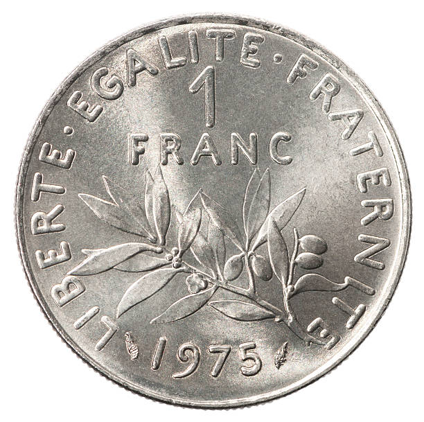 un franco francés - french coin fotografías e imágenes de stock