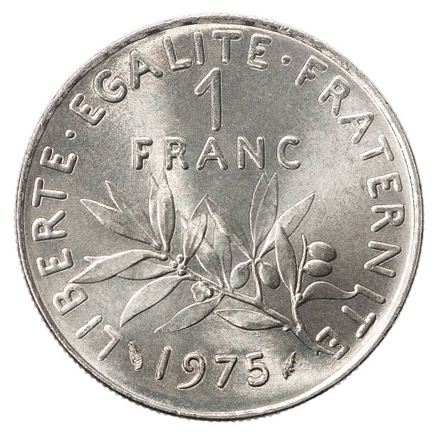 un franco francese - french coin coin currency french currency foto e immagini stock