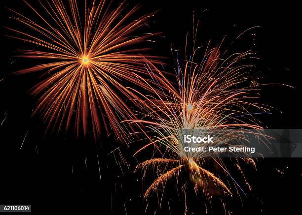 Fireworks On Guy Fawkes Night In The Uk Stock Photo - Download Image Now - Traditional Festival, November, Number 5