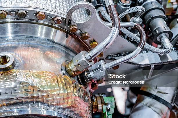 Detail Of Gasturbine Auxiliary Power Unit Stock Photo - Download Image Now - Air Vehicle, Order, Airplane