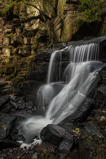 istock Beautiful waterfall in forest landscape long exposure flowing th 621109760