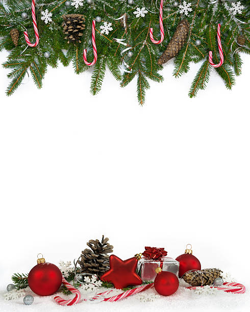istock Christmas frame red lollypops four-fifths3 621109990