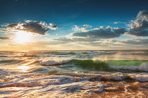 istock Beautiful sunrise over the sea 621110948