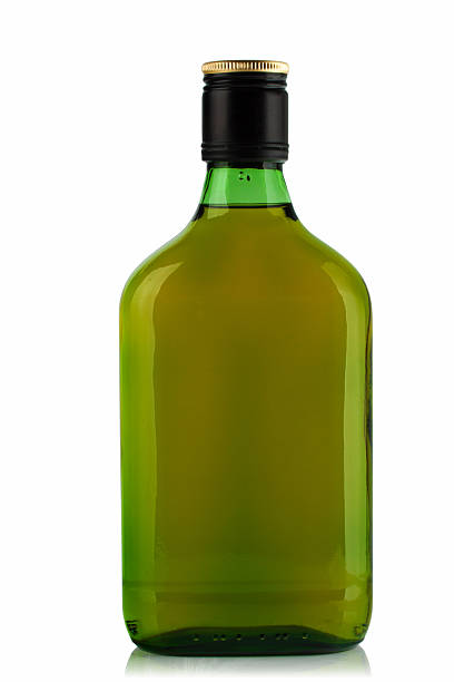 istock flat green bottle of whiskey 621114240