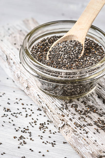istock Chia seeds in a glass bowl 621116360