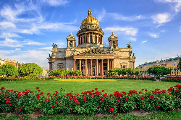 St Isaac cathedral in Saint Petersburg, Russia, is the biggest christian orthodox church in the world