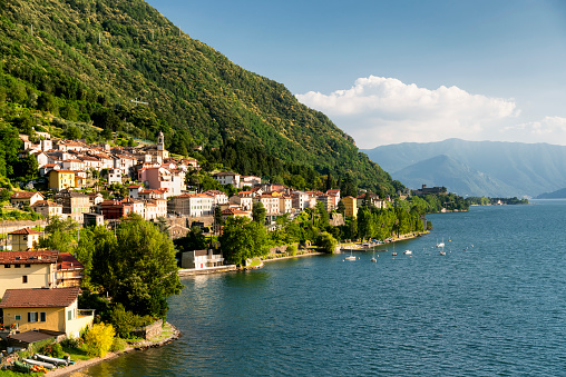 Dorio And The Lake Of Como Stock Photo - Download Image Now - Blue ...
