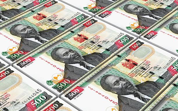 istock Kenyan shillings bills stacks background. 621118754