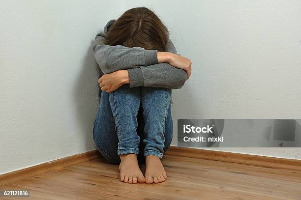 Lonely Girl Stock Photo - Download Image Now - Child Abuse, Fear, Teenage Girls