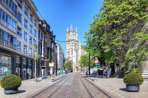 City of Ghent. Urban landscape stock photo