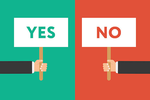 Set of hands holding different signs. Set of hands holding different signs. Success, satisfaction, disagreement, protest, elections concepts. Flat graphic elements for web banners, web design, web sites, infographics. Vector illustration yes-no-flow-chart stock illustrations