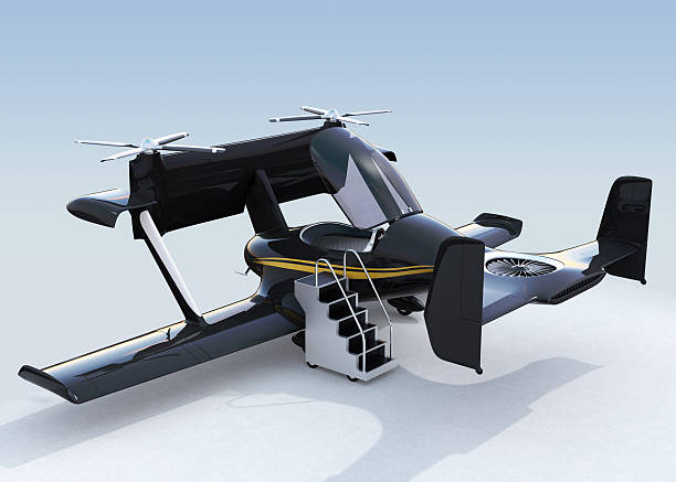 istock Autonomous flying drone taxi concept 621125046
