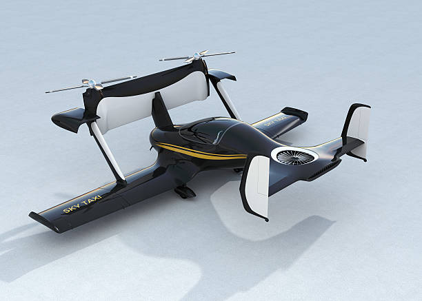 istock Autonomous flying drone taxi concept 621125088
