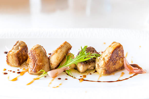 foie gras, a la parrilla - foie gras goose meat liver pate fotografías e imágenes de stock